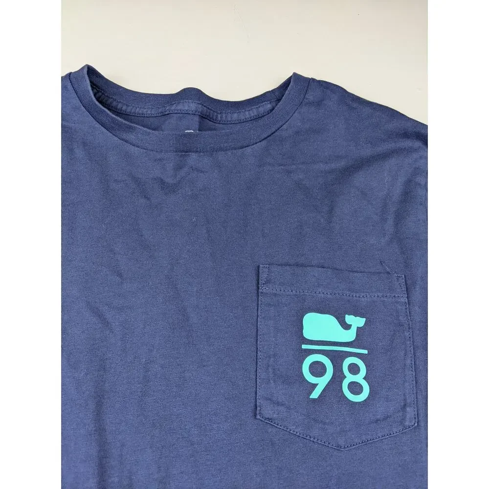 Vineyard Vines Long Sleeve Blue/Green Shirt - Youth XL (18)
